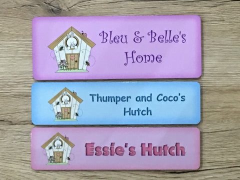 RABBIT HUTCH Personalised Signs: Add Your Text