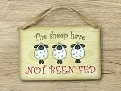 Sheep/Lambs have been fed / Not Fed Double-Sided Silver Sign