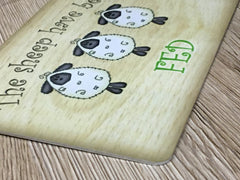 Sheep/Lambs have been fed / Not Fed Double-Sided Silver Sign