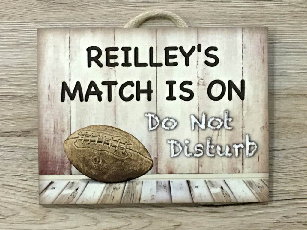 RUGBY MATCH SIGN Add Own Text to Personalise - Only Online at ...