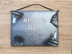 Add Text to Gym Weights Metal or Wooden Personalised Sign