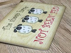 Sheep/Lambs have been fed / Not Fed Double-Sided Silver Sign