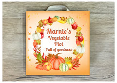 Autumn Harvest Bespoke Personalised Sign Handmade with Your Text