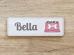 Dog or Pet Name Signs: Personalised Metal Kennel or Basket Plaques