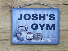 The Gym Room Personalised Rustic Fitness Studio Metal or Wood Sign