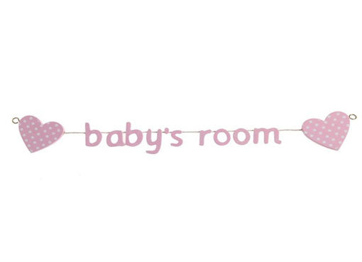 Pink Baby's Room Heart Garland at Honeymellow