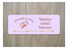 Ballerina Bedroom Personalised Sign Custom Made at Honeymellows