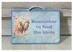 Vintage 'I love watching the birds...' Hanging Sign in Wood or Metal