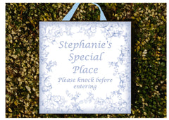 Add your own text to our Handmade Blue Haze Sign Design in Wood or Metal at www.honeymellow.com
