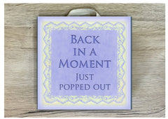 Add text to square wood blue lace sign. Custom made at www.honeymellow.com