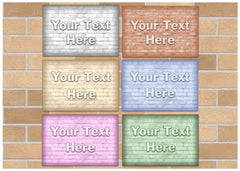 Personalise Metal Custom Made Brick Effect Signs at Honeymellow.