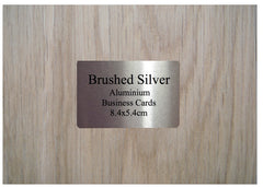 Silver Signs: Add Your Own Text Blank Metal Plaques - Small and Large Sign Sizes