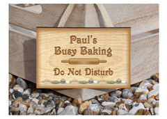 Busy Baking Personalised Custom Made Wood or Metal Sign.  Only at Honeymellow