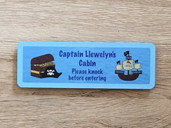 Personalised Pirate Ship Bedroom Door Sign