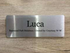 Silver Signs: Add Your Own Text Blank Metal Plaques - Small and Large Sign Sizes