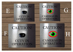 Vital Signs: Surveillance CCTV in Operation Signs in Silver, Gold or White
