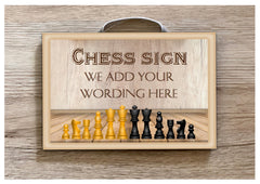 Playing Chess Do Not Disturb Personalised Sign Custom Made at www.honeymellow.com