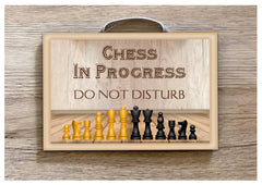 Playing Chess Do Not Disturb Personalised Sign Custom Made at www.honeymellow.com