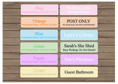 Coloured Custom Made Blank Personalised Plaque at Honeymellow