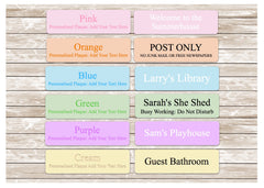 Coloured Custom Made Blank Personalised Plaque at Honeymellow
