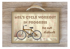 Wood 'Gone Cycling' Shabby Chic Sign: Personalised or Own Text Option
