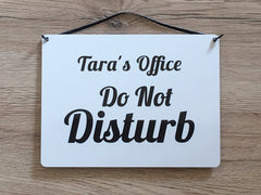 Do Not Disturb, Come In, Please Knock Reversible Hanging Metal Signs in Silver, Gold or White