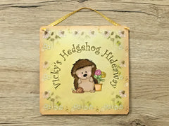 HEDGEHOG HOTEL Do Not Disturb Wood or Metal Sign with Add Your Own Text Option