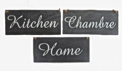 Parisian Rustic Black & White Signs at Honeymellow