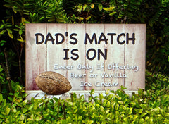 Rugby Do Not Disturb / Gone to Wood Sign: Add Own Text to Personalise - Only Online at Honeymellow
