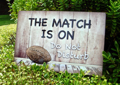 Rugby Do Not Disturb / Gone to Wood Sign: Add Own Text to Personalise - Only Online at Honeymellow