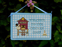Welcome to the Hen House Animal Custom-Made Sign at www.honeymellow.com