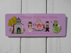 Princess Palace Personalised Children's Bedroom Custom-Made Sign at Honeymellow