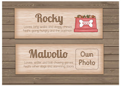 Dog Name Signs - Custom Made Plaques at Honeymellow