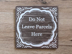 Add text to Aztec Walnut Wood Effect Sign in Wood or Metal