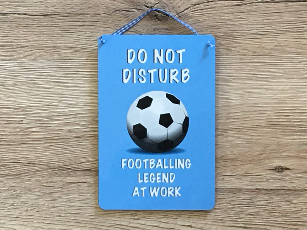 Football Do Not Disturb The Match is On Metal Sign