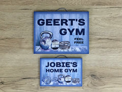 The Gym Room Personalised Rustic Fitness Studio Metal or Wood Sign