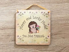 HEDGEHOG HOTEL Do Not Disturb Wood or Metal Sign with Add Your Own Text Option