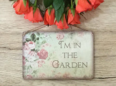 Double-Sided Blank Hanging Reversible Metal Signs in Floral Designs: Add Your Text