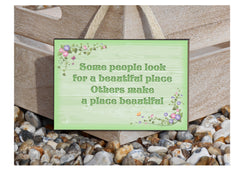 Add Your Own Text to Field Flowers Wood or Metal Personalised Sign at www.honeymellow.com