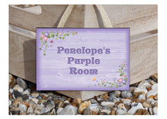 Add Your Own Text to Field Flowers Wood or Metal Personalised Sign at www.honeymellow.com