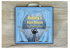 Cinema / Film Room Personalised Rustic Movie Studio Metal or Wood Sign