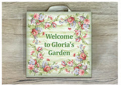 Add Your Own Text to Floral Fairy Sign in Wood or Metal