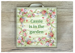 Add Your Own Text to Floral Fairy Sign in Wood or Metal
