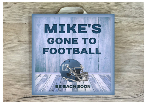 American Football Metal or Wood Personalised Square Sign