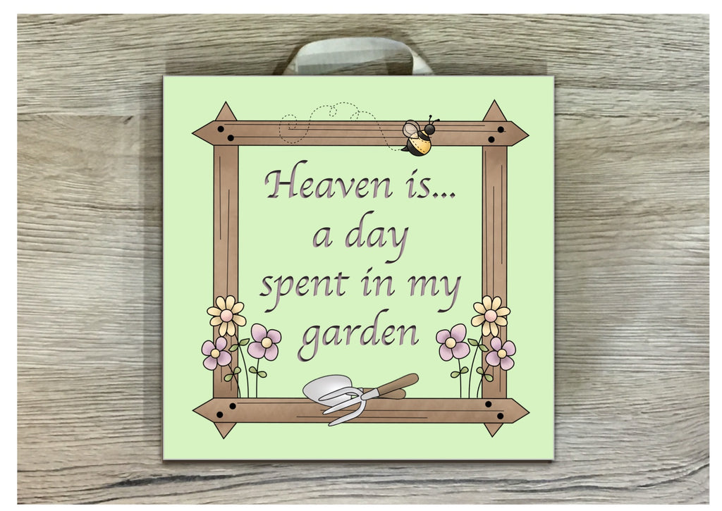 Add your own wording to our garden frame themed sign