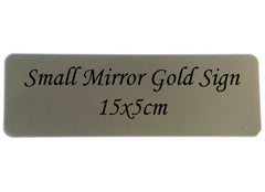 Personalise Small Mirror Gold Sign at Honeymellow