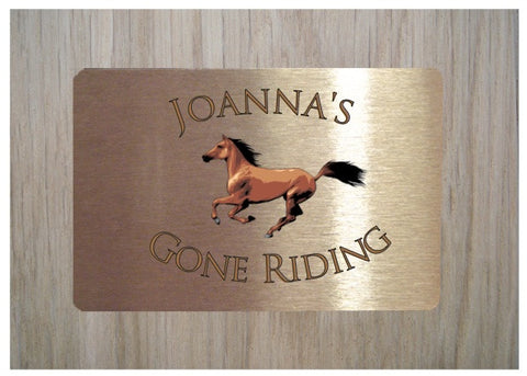 Gone Riding Personalised Metal Horse Sign