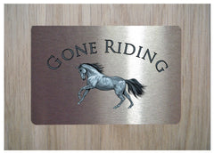 Gone Riding Bespoke Silver or Gold Sign: A Honeymellow Custom-Made ...