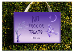 Halloween Trick or Treat Welcome / Do Not Disturb Hanging Wood or Metal Signs
