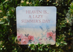 Heaven is a lazy summer's day, garden custom made sign from Honeymellow